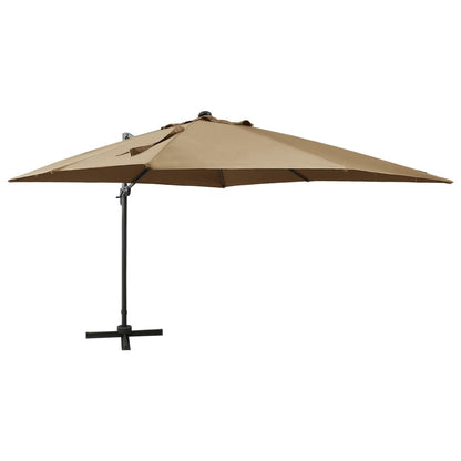 Zweefparasol Met Paal En Led-Verlichting 300 Cm Terracottakleur