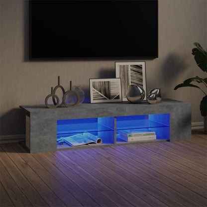 Tv-Meubel Met Led 135X39X30 Cm Bewerkt Hout