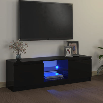 Tv-Meubel Met Led Bewerkt Hout Artisanaal Eiken