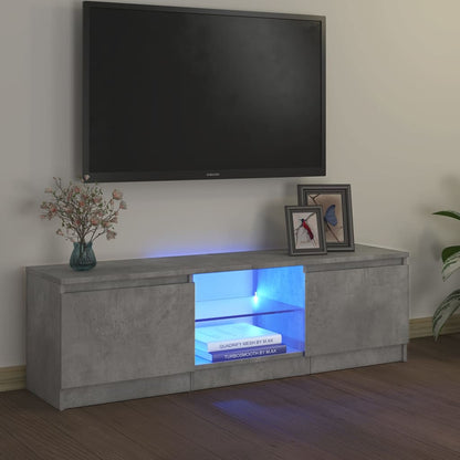 Tv-Meubel Met Led Bewerkt Hout Artisanaal Eiken