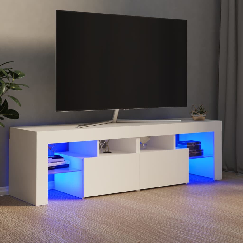 Tv-Meubel Met Led 140X36,5X40 Cm Bewerkt Hout