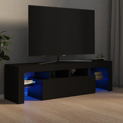 Tv-Meubel Met Led 140X36,5X40 Cm Bewerkt Hout