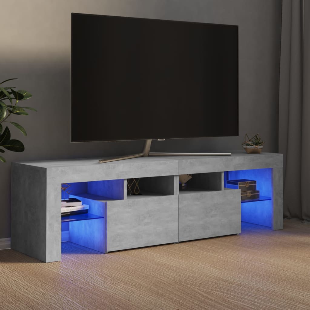 Tv-Meubel Met Led 140X36,5X40 Cm Bewerkt Hout