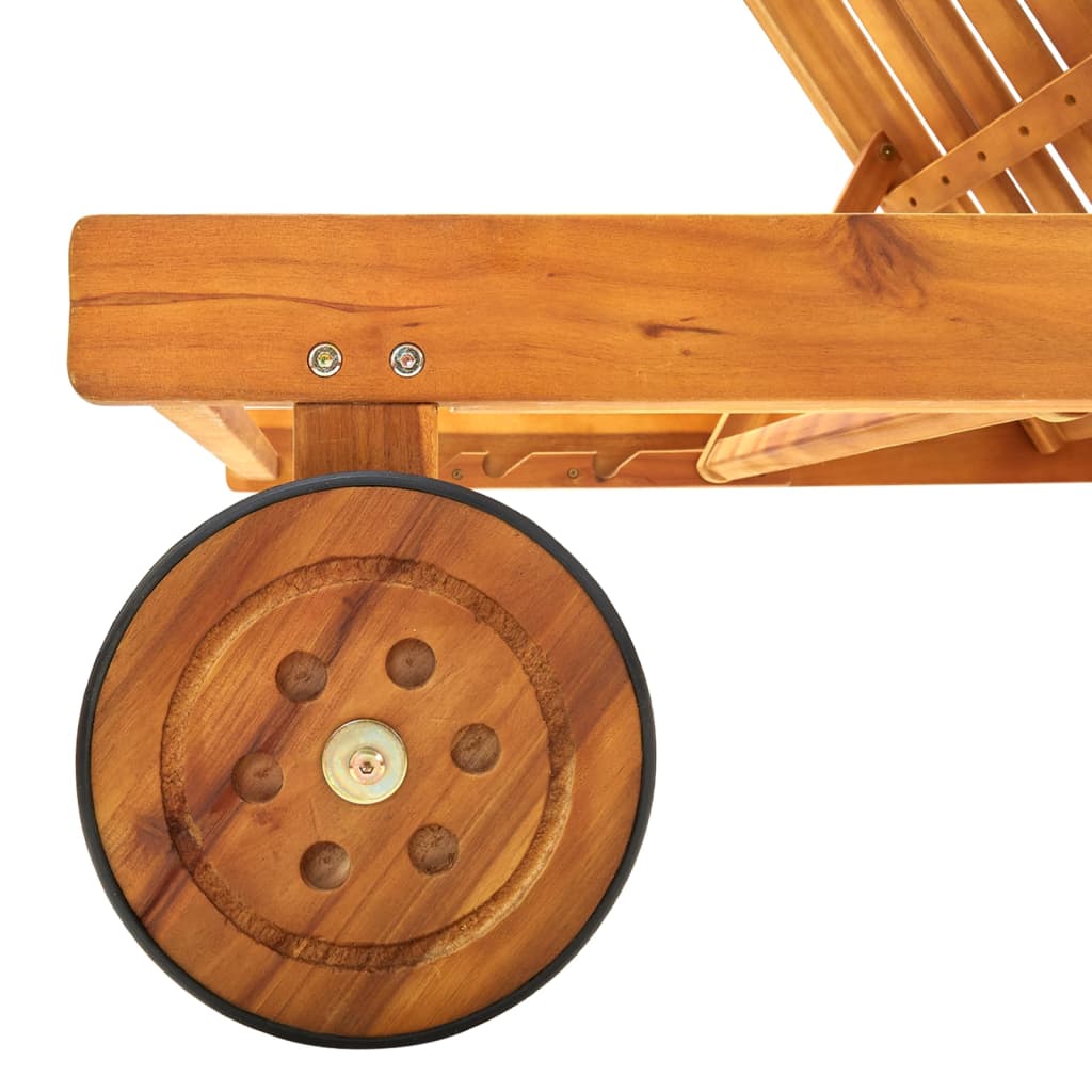 Ligbed Met Kussen Massief Acaciahout