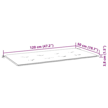 Tuinbank Inklapbaar Met Kussen 118 Cm Bamboe Grijs