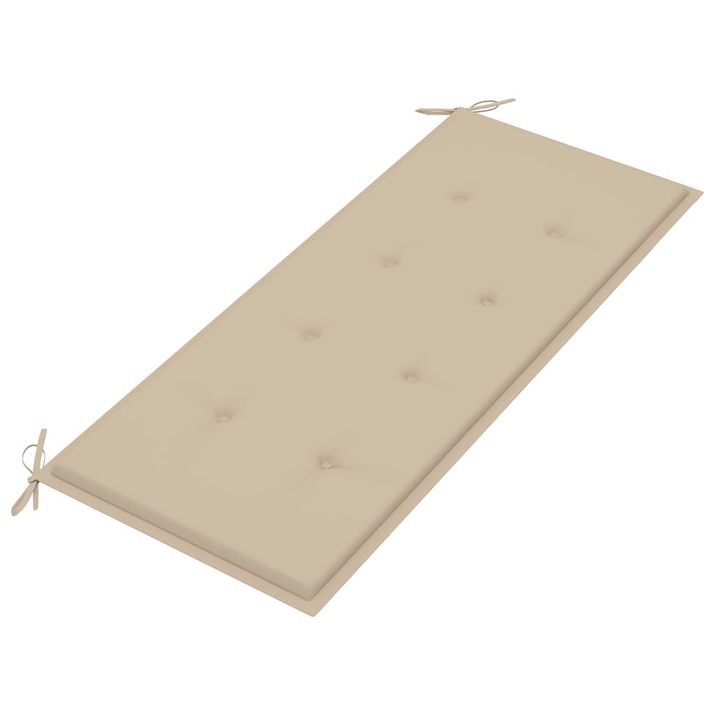 Tuinbank Met Kussen 120 Cm Bamboe Beige