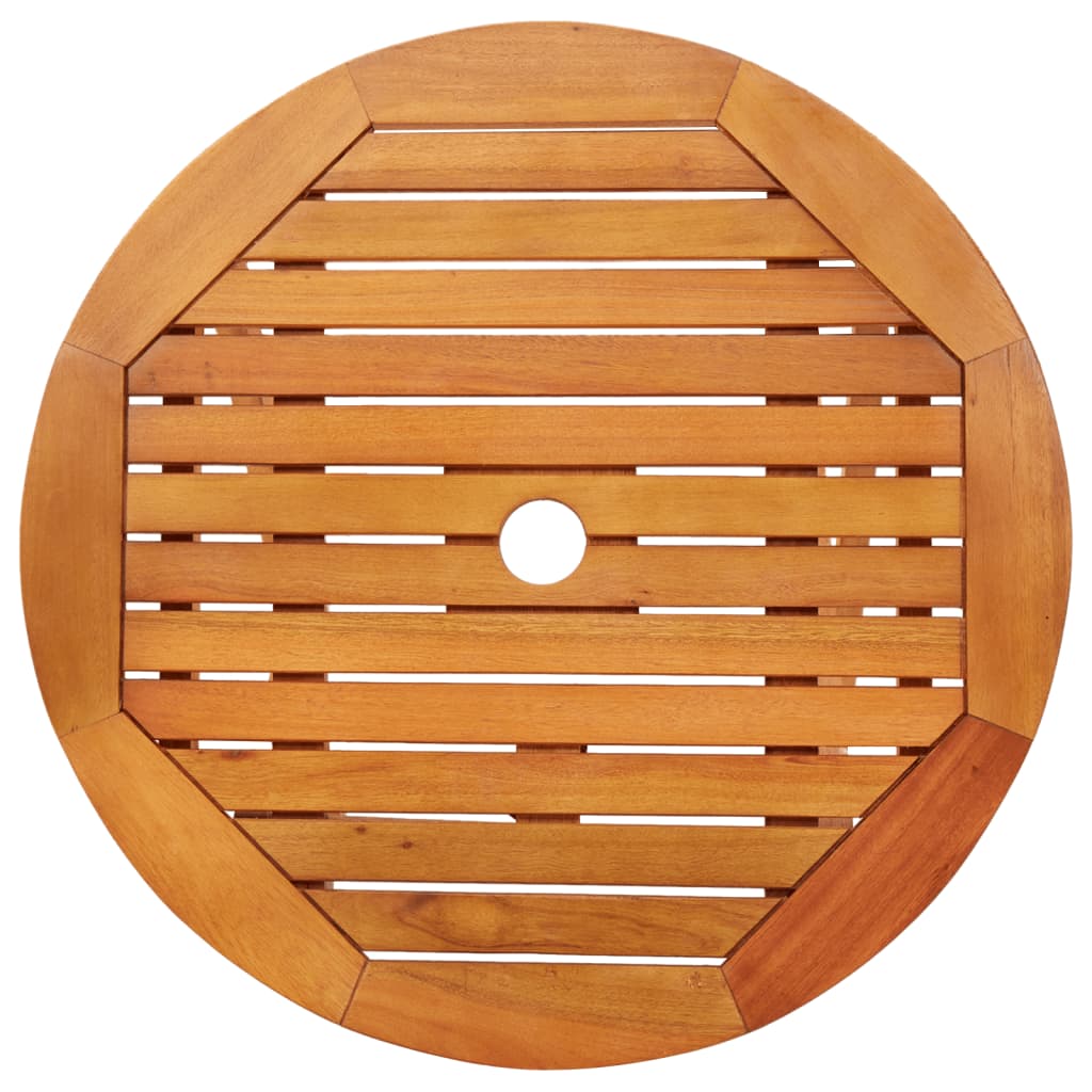 Tuintafel Inklapbaar Ø60X75 Cm Massief Eucalyptushout