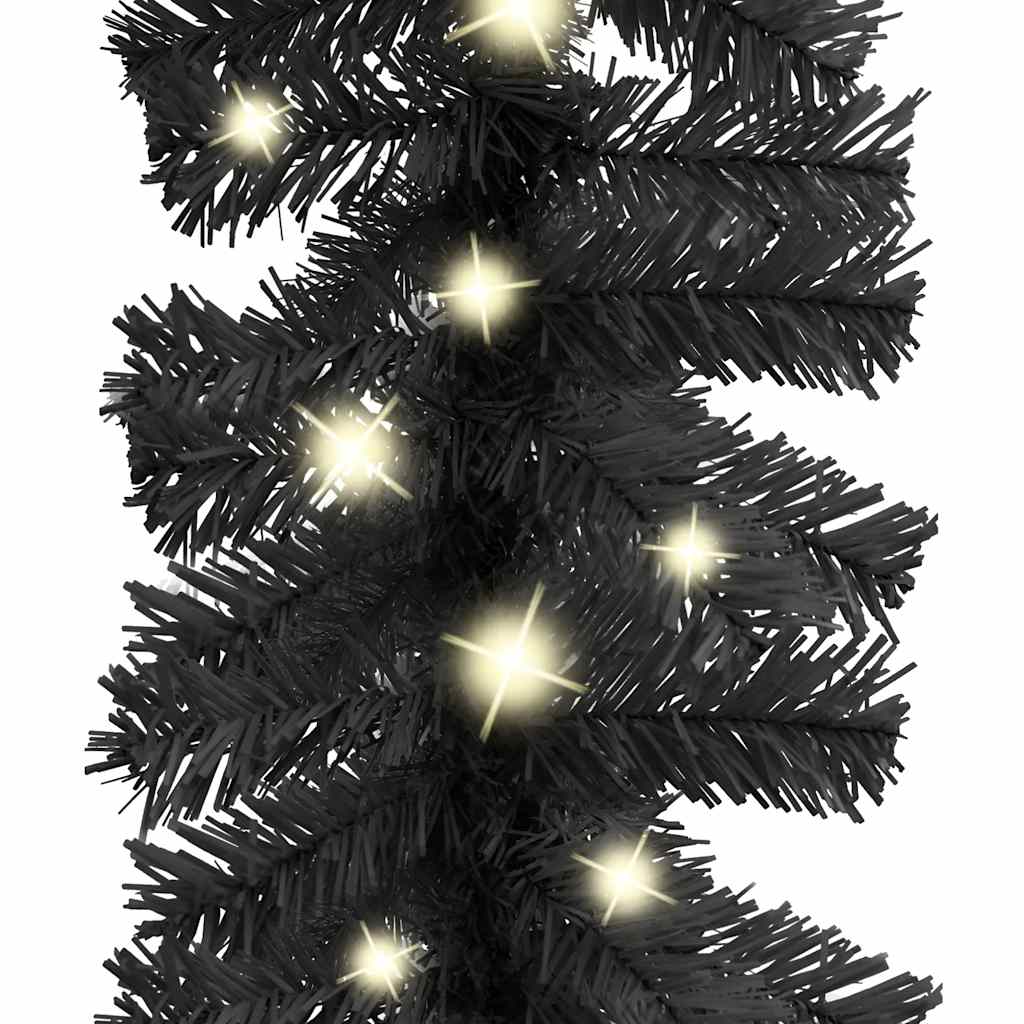Kerstslinger Met Led-Lampjes Zwart