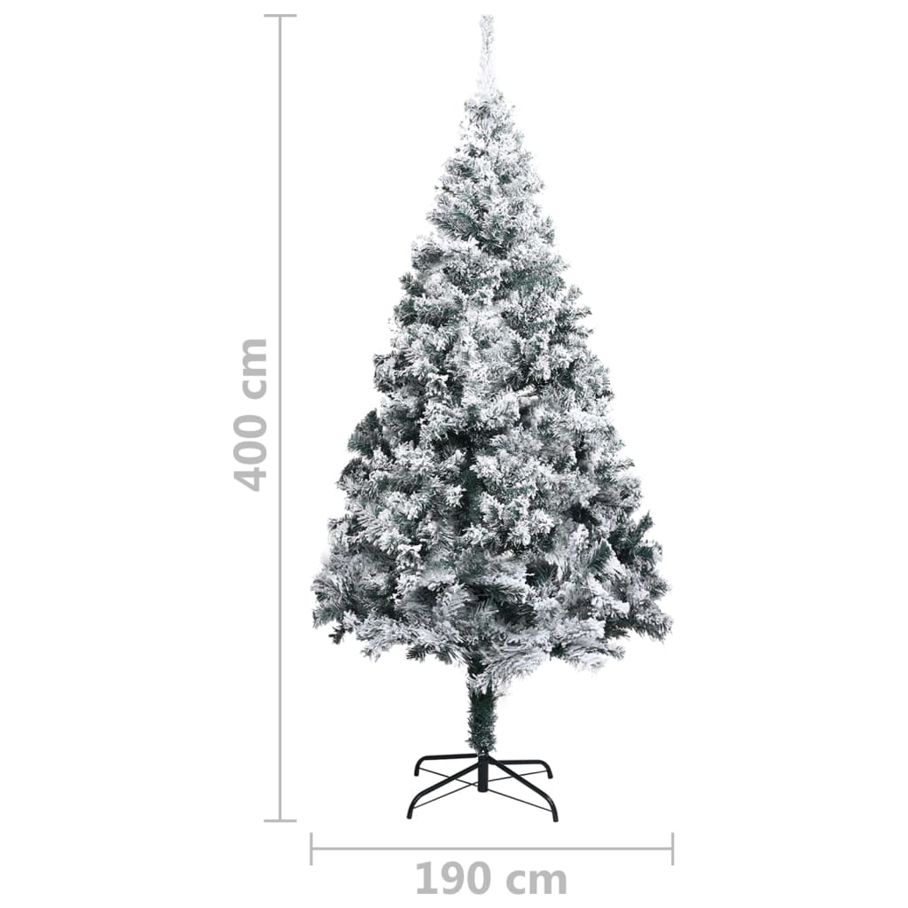 Kunstkerstboom Met Sneeuw Pvc 400 Cm Groen