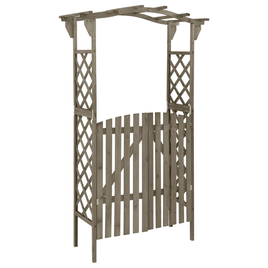 Pergola Met Poort 116X40X204 Cm Massief Vurenhout