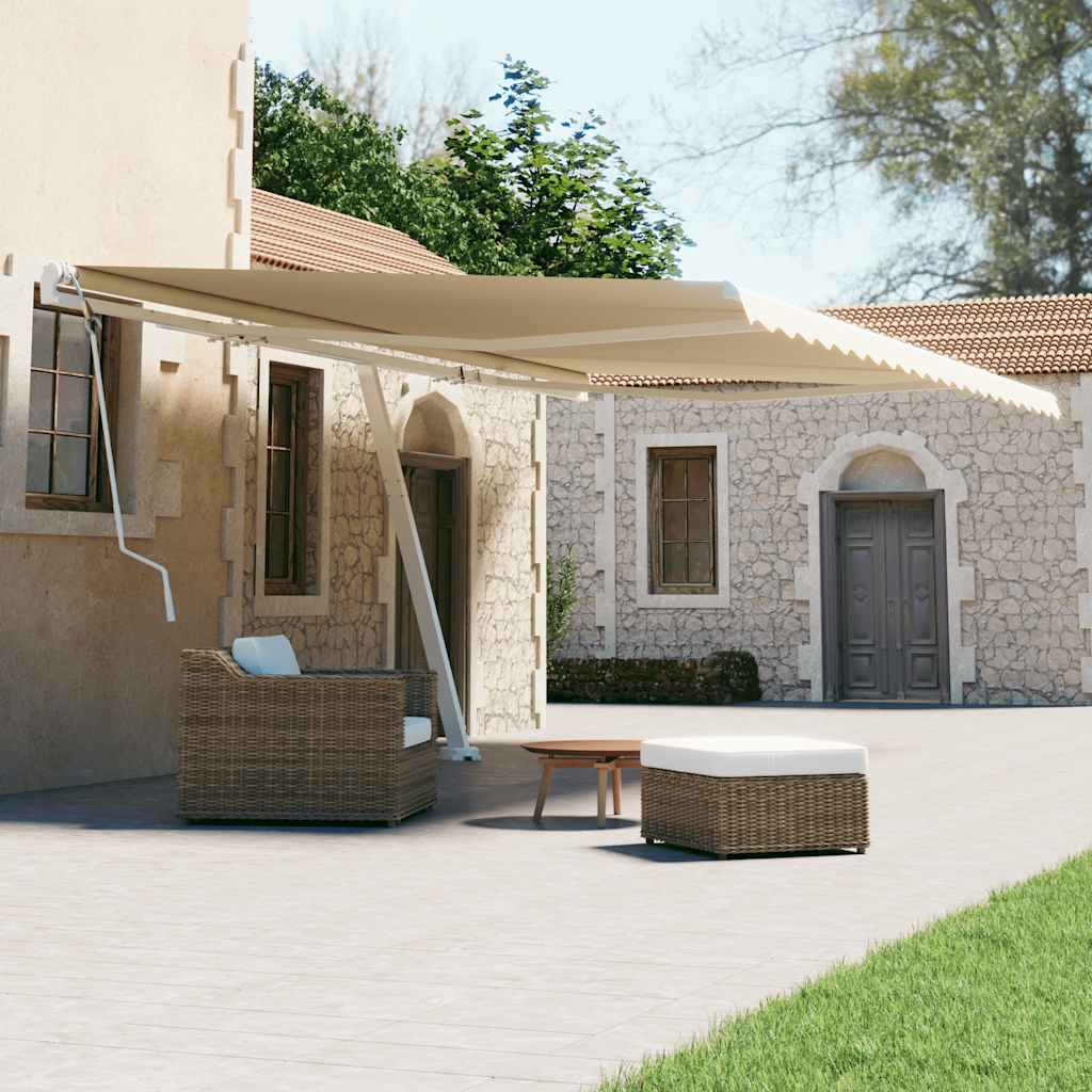 Luifel Vrijstaand Handmatig Uittrekbaar Oranje Bruin