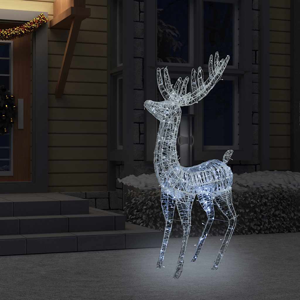 Kerstdecoratie Rendier 250 Led's 180 Cm Acryl Koudwit