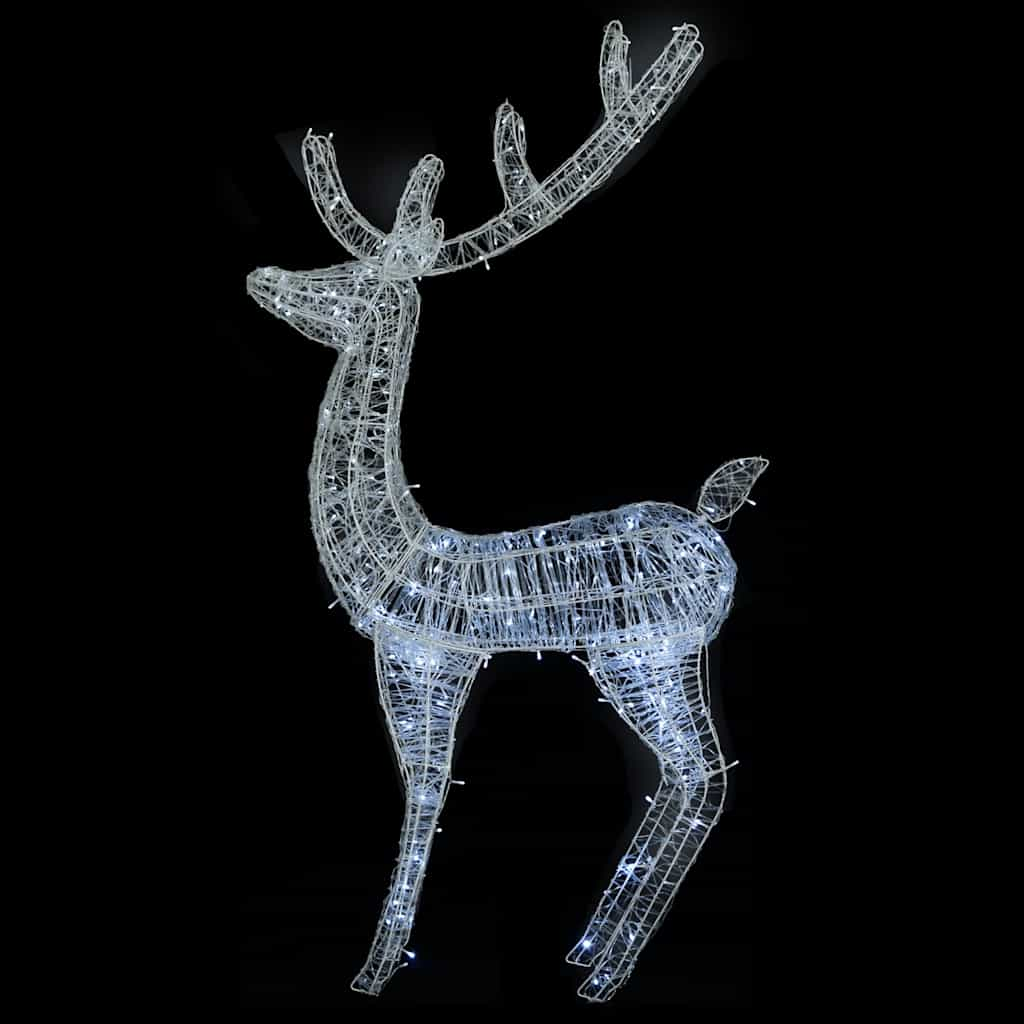 Kerstdecoratie Rendier 250 Led's 180 Cm Acryl Koudwit