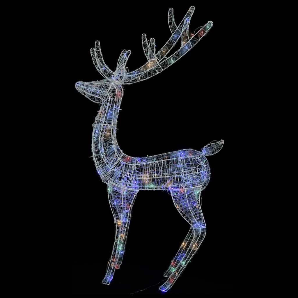 Kerstdecoratie Rendier 250 Led's Meerkleurig 180 Cm Acryl