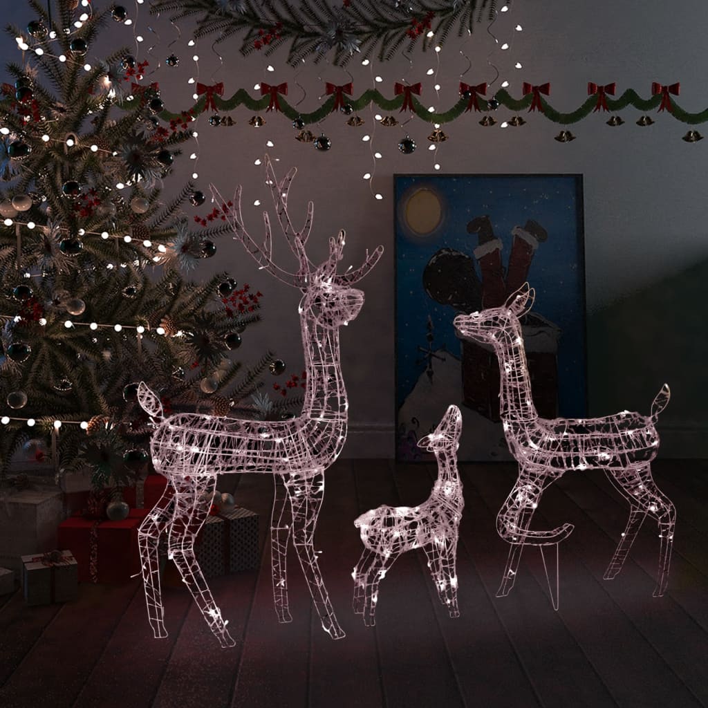 Kerstversiering Rendierfamilie 300 Led's Meerkleurig Acryl