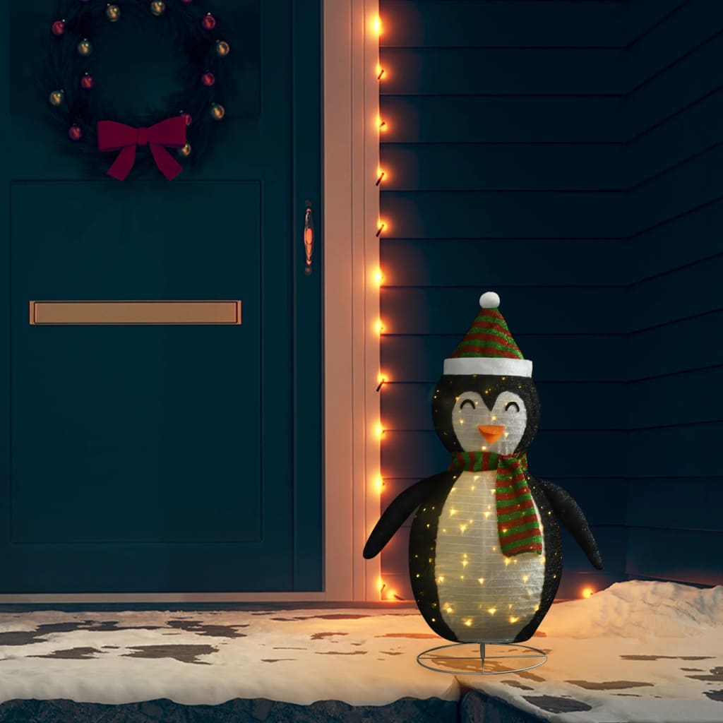 Kerstpinguïn Decoratief Led Luxe Stof