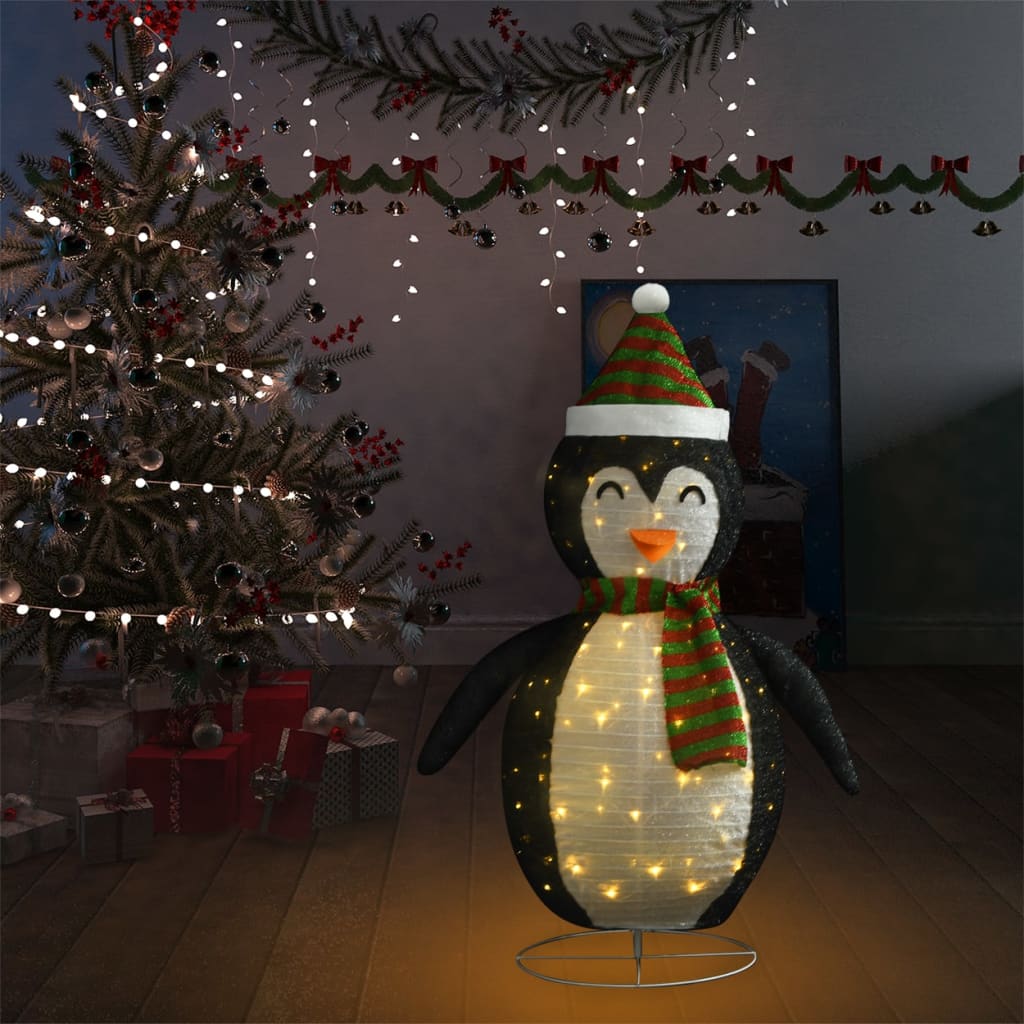 Kerstpinguïn Decoratief Led Luxe Stof