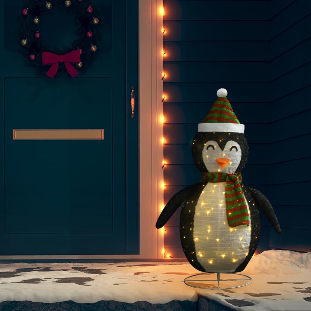 Kerstpinguïn Decoratief Led Luxe Stof