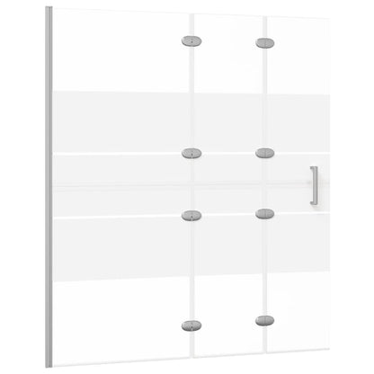 Douchewand Inklapbaar 120X140 Cm Esg Wit