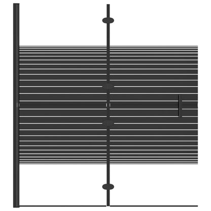 Douchewand Inklapbaar 120X140 Cm Esg Zwart