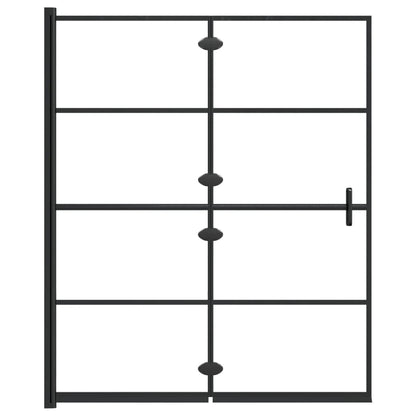 Douchewand Inklapbaar 120X140 Cm Esg Zwart