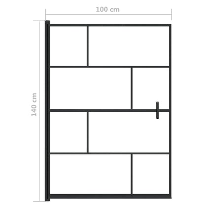 Douchewand 100X140 Cm Esg Zwart