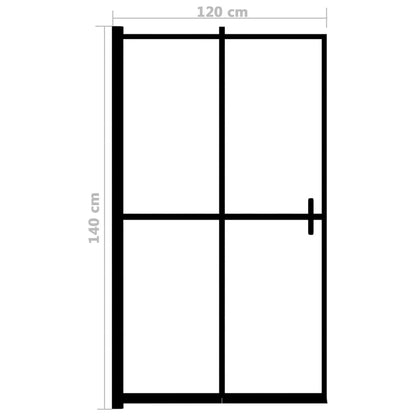 Douchewand Inklapbaar 120X140 Cm Esg Zwart