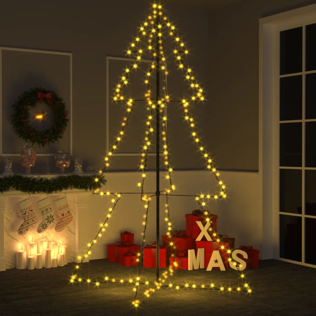 Kegelkerstboom 240 Led's Binnen En Buiten 115X150 Cm