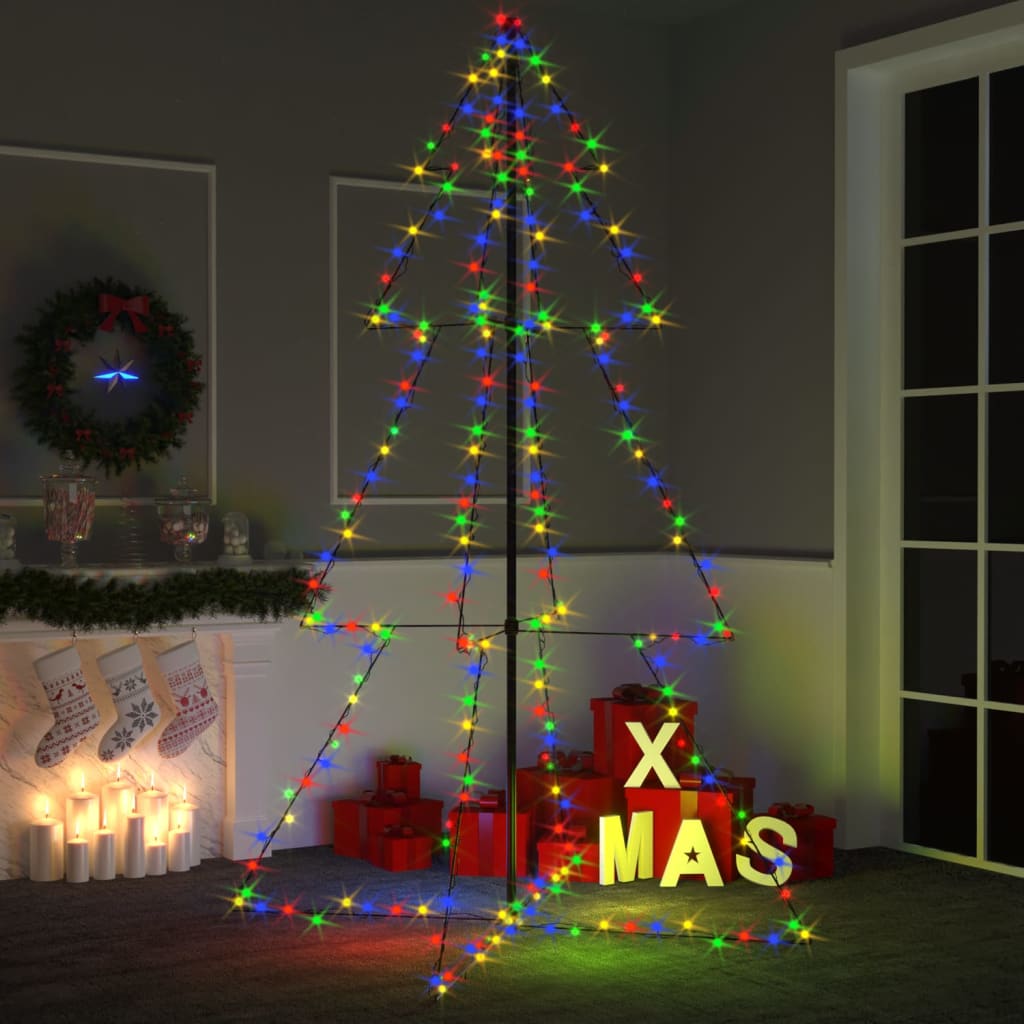 Kegelkerstboom 240 Led's Binnen En Buiten 115X150 Cm