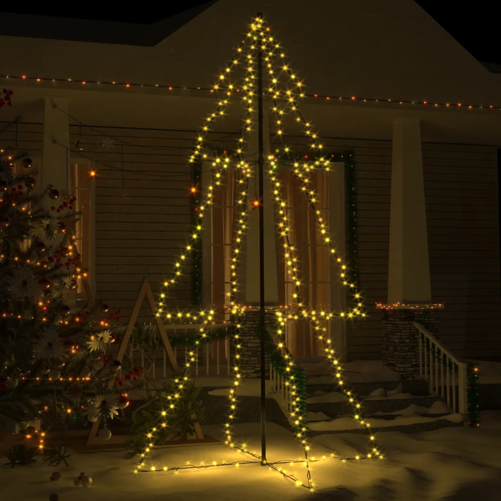 Kegelkerstboom 240 Led's Binnen En Buiten 115X150 Cm