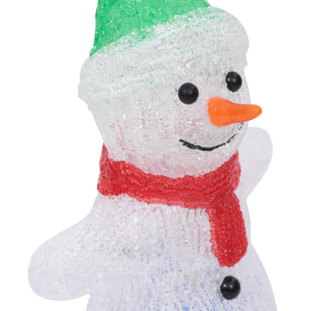 Kerstfiguur Sneeuwman Led Binnen En Buiten 30 Cm Acryl