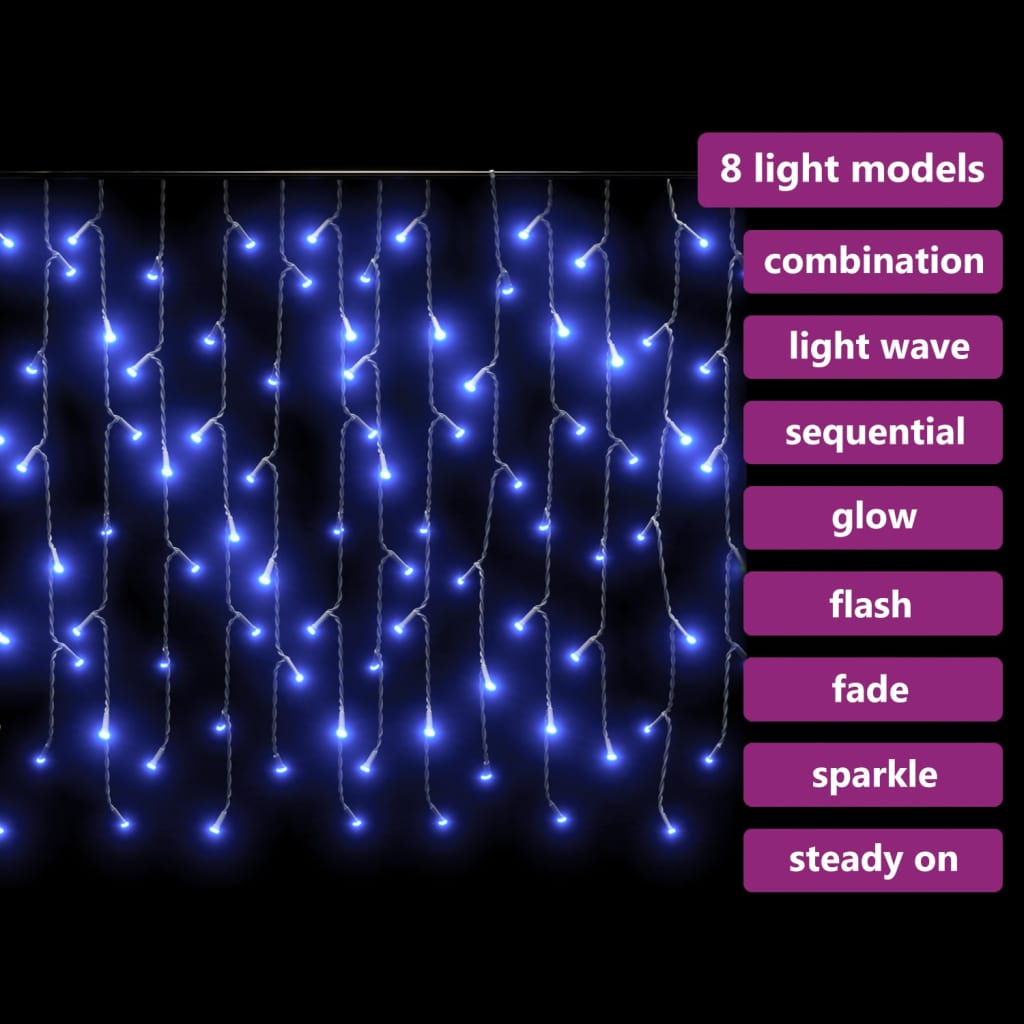 Lichtgordijn Met 400 Led's En 8 Functies 10 M