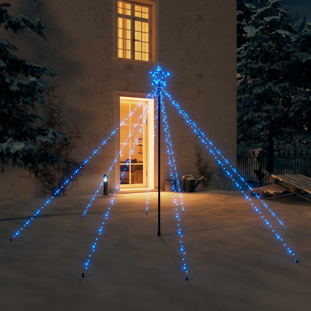 Led-Kerstboom Binnen Buiten 576 Leds 3,6 M Blauw
