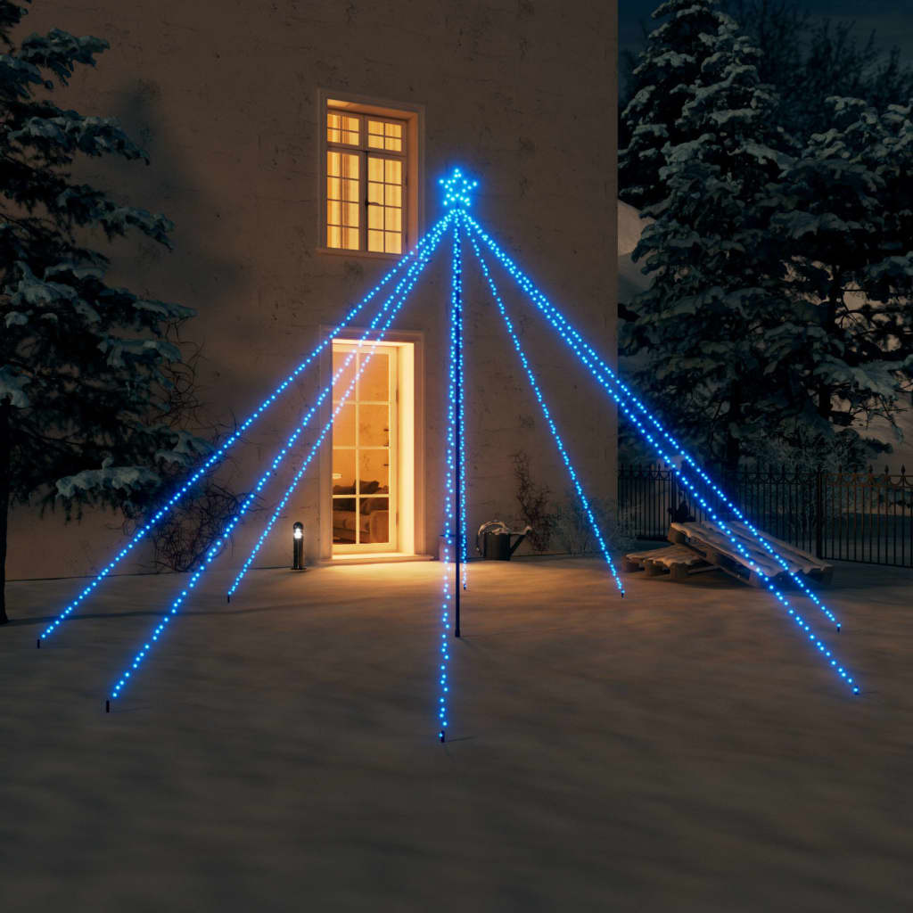 Led-Kerstboom Binnen Buiten 576 Leds 3,6 M Blauw