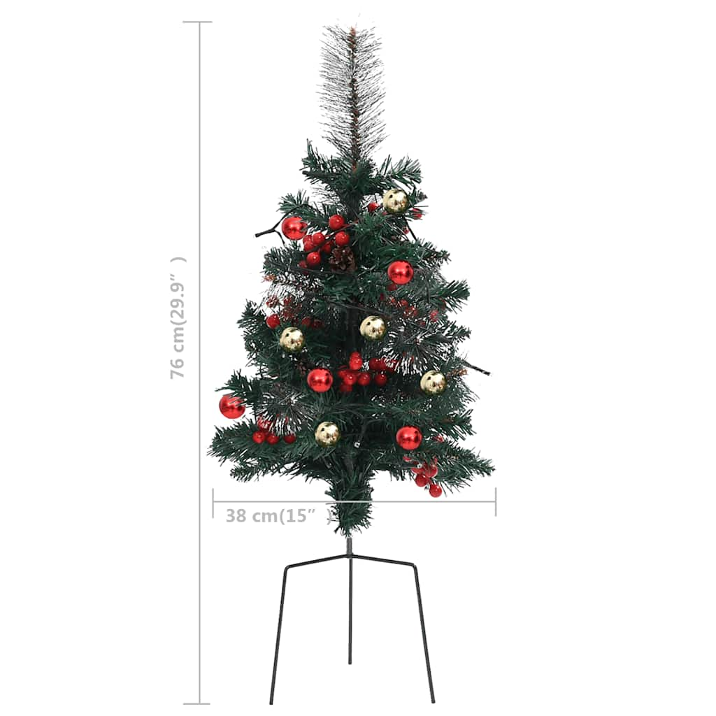 Tuinkerstbomen 2 St Met Verlichting Pvc