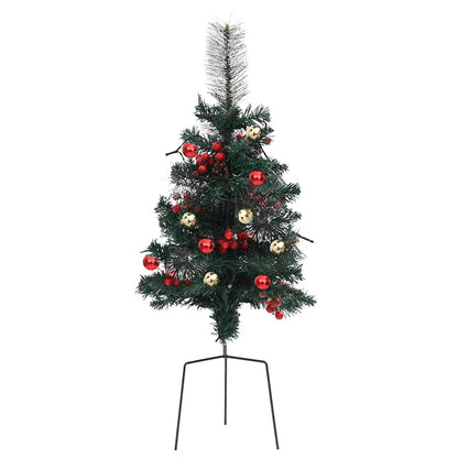 Tuinkerstbomen 2 St Met Verlichting Pvc