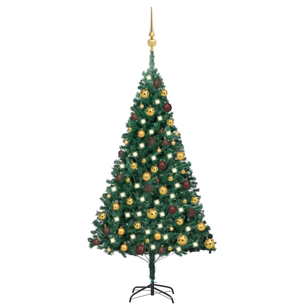 Kunstkerstboom Met Verlichting En Kerstballen 240 Cm