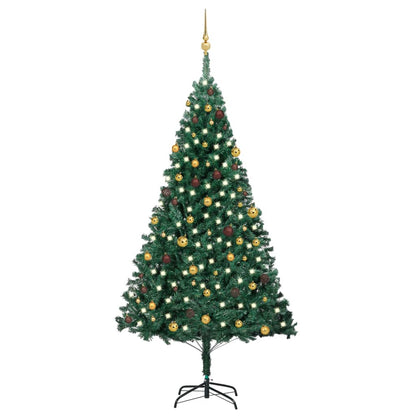 Kunstkerstboom Met Verlichting En Kerstballen 240 Cm