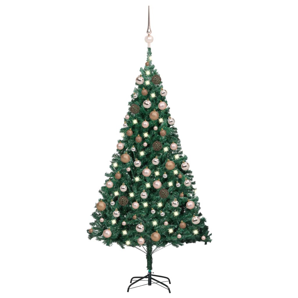 Kunstkerstboom Met Verlichting En Kerstballen 240 Cm