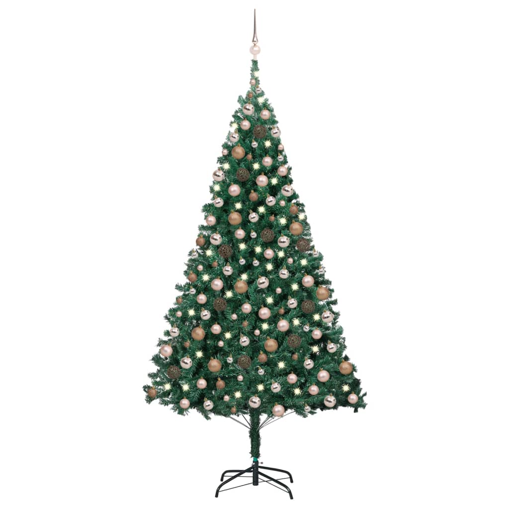 Kunstkerstboom Met Verlichting En Kerstballen 240 Cm