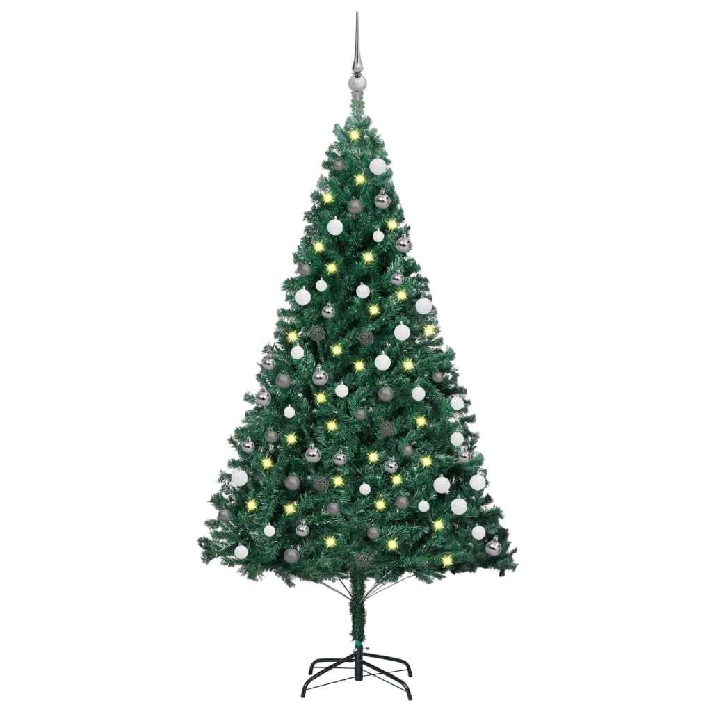 Kunstkerstboom Met Verlichting En Kerstballen 240 Cm