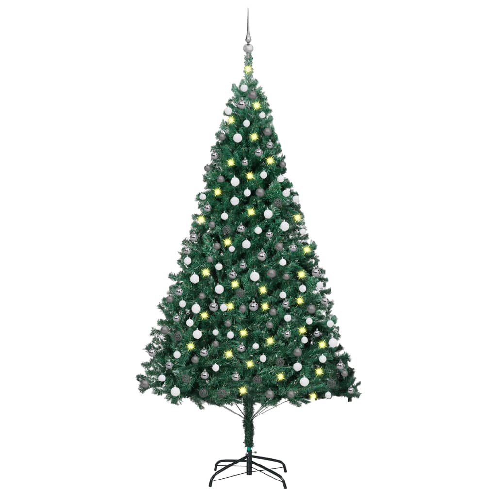 Kunstkerstboom Met Verlichting En Kerstballen 240 Cm