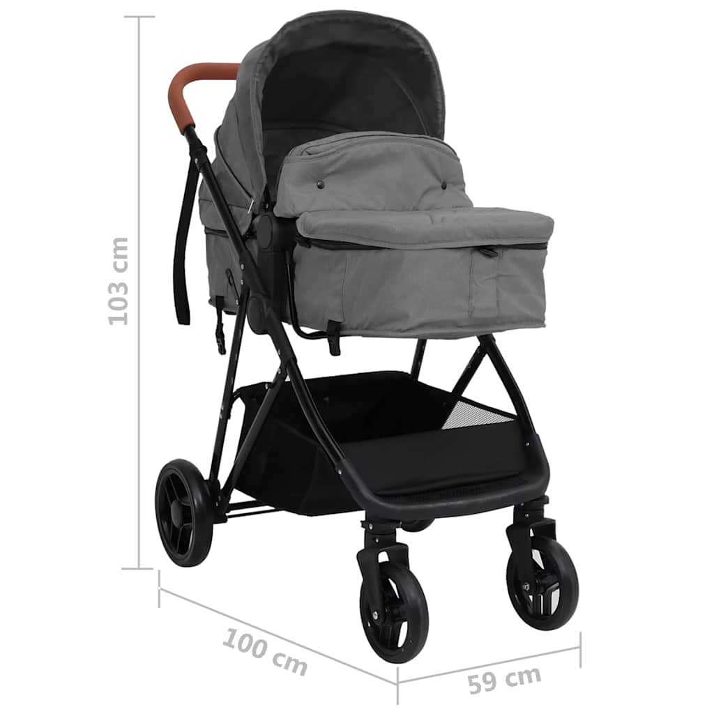 Kinderwagen Staal En Zwart