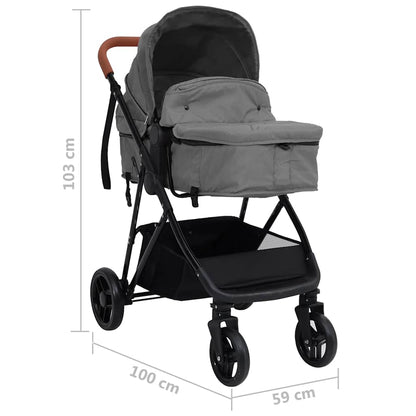 Kinderwagen Staal En Zwart
