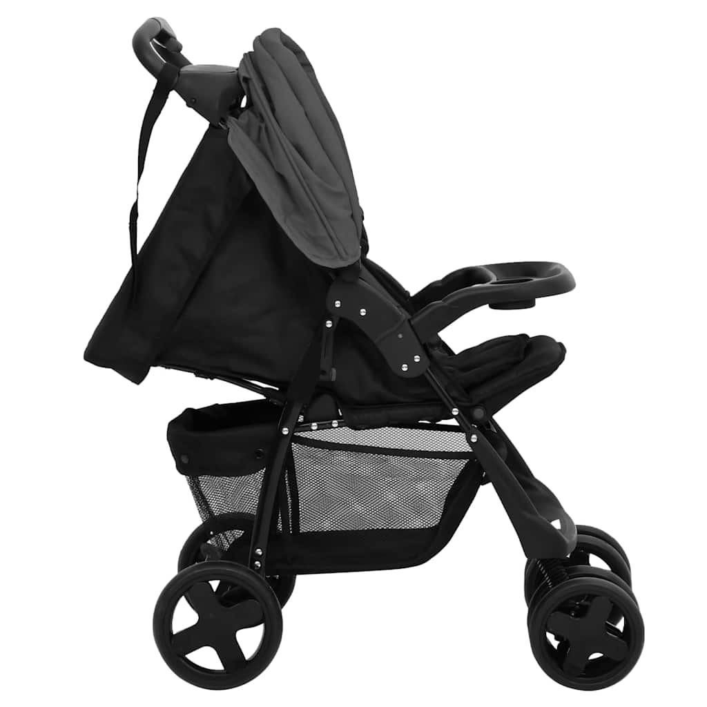 Kinderwagen Staal En Zwart