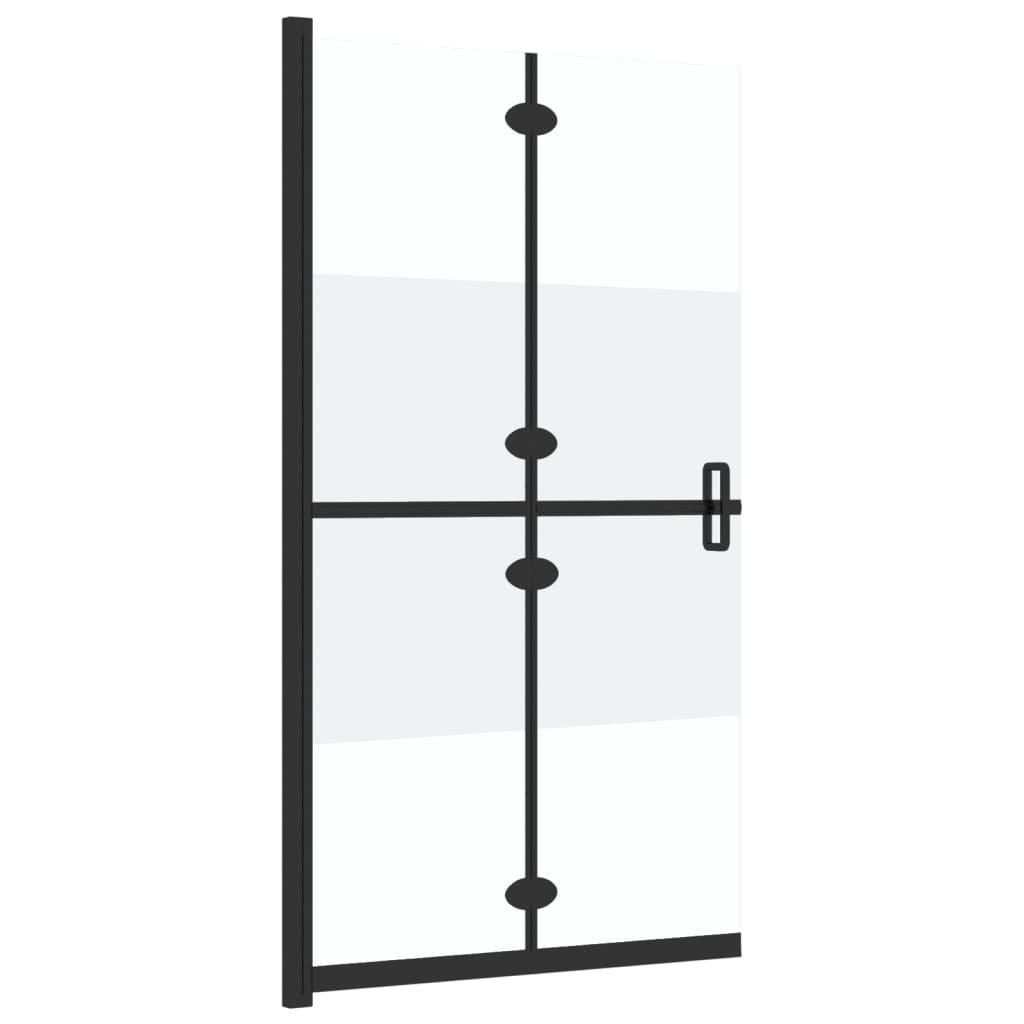 Inloopdouchewand Inklapbaar Esg-Glas Halfmat