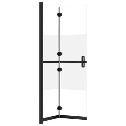 Inloopdouchewand Inklapbaar Esg-Glas Halfmat