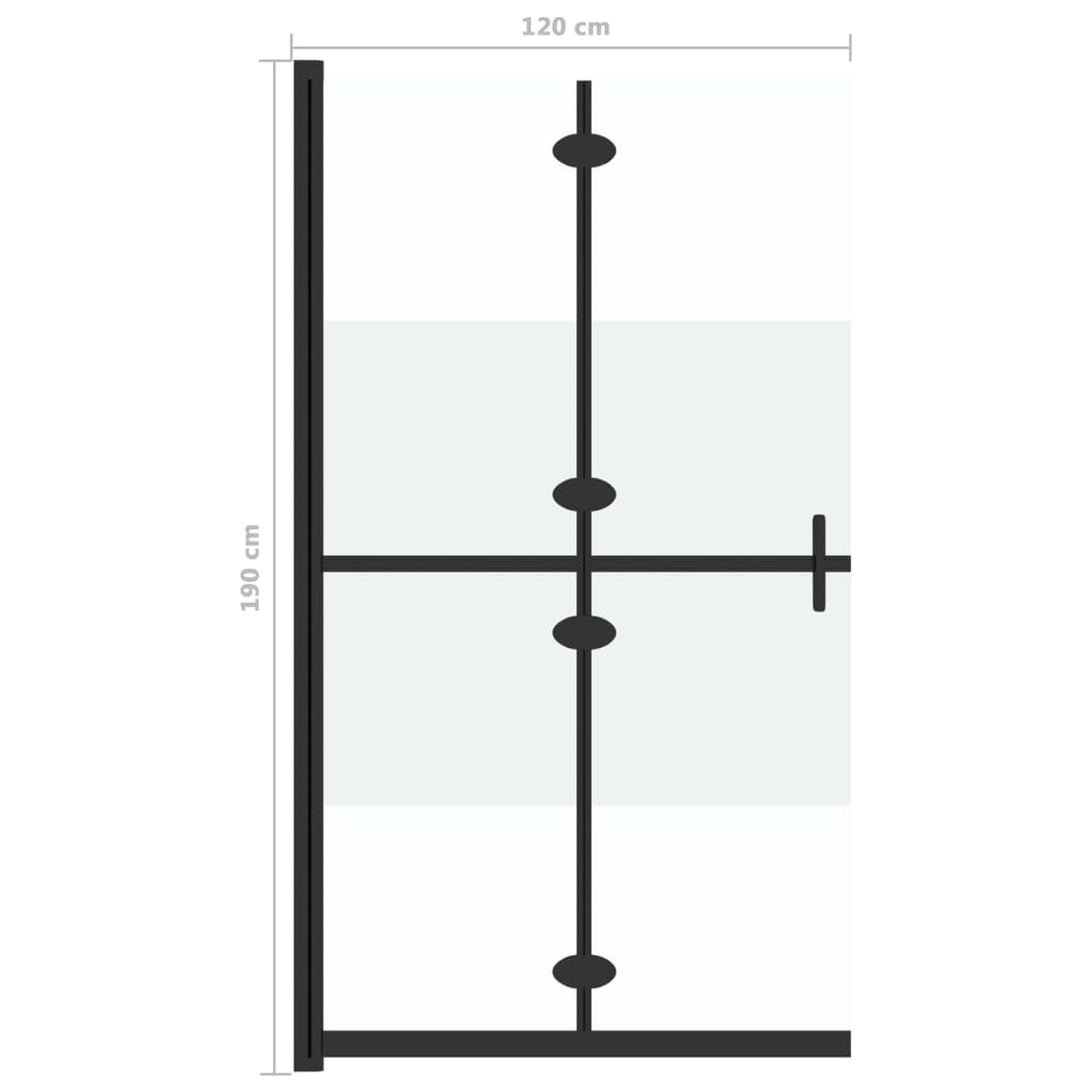 Inloopdouchewand Inklapbaar Esg-Glas Halfmat