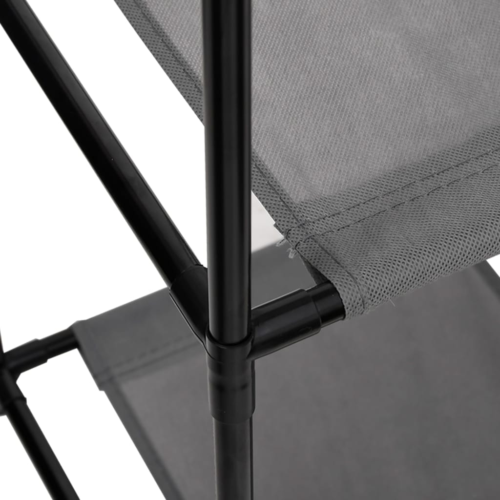 Opbergkast Met 3 Stoffen Lades 34X34X101 Cm Staal Grijs