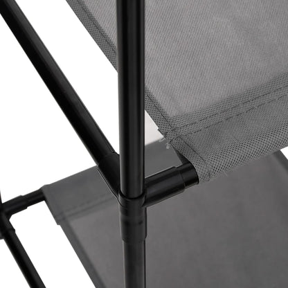 Opbergkast Met 3 Stoffen Lades 34X34X101 Cm Staal Grijs